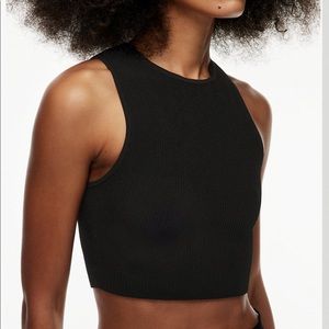 Aritzia Babaton Sculpt Knit Racer Cropped Tank
